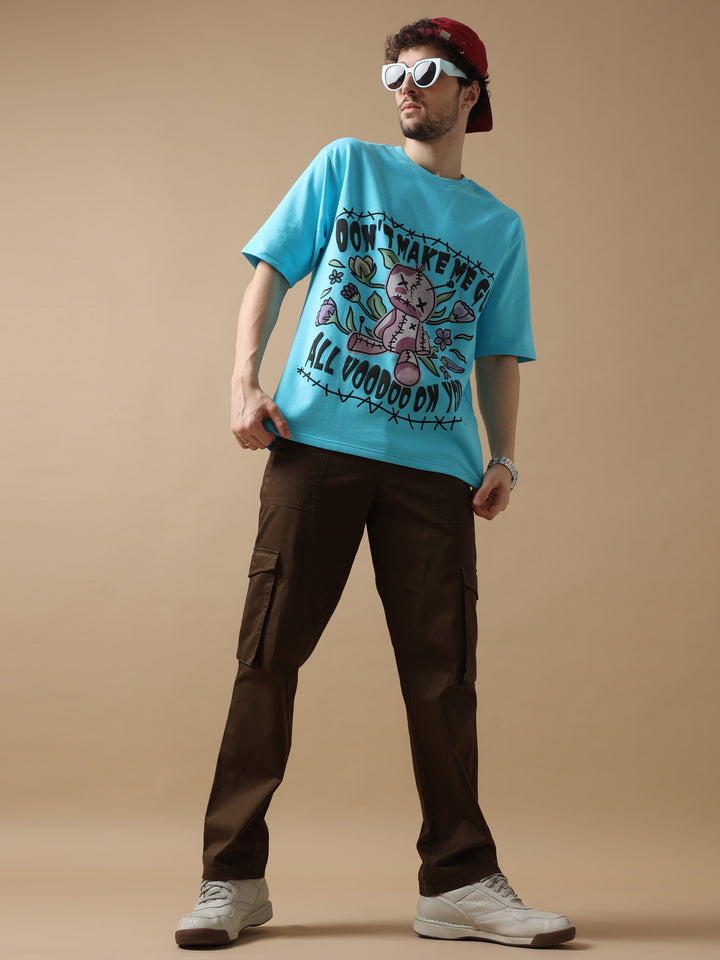 VUDUVOODOO DOLL BLUE OVERSIZED T-SHIRTOversized Fit