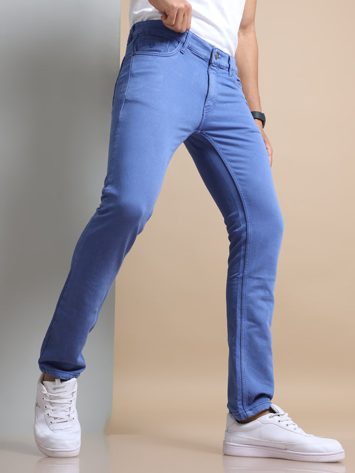 VUDUVibrant Blue DenimSlim Fit