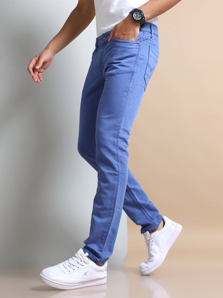 VUDUVibrant Blue DenimSlim Fit