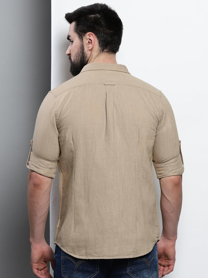 VUDUBeige OvershirtRegular Fit