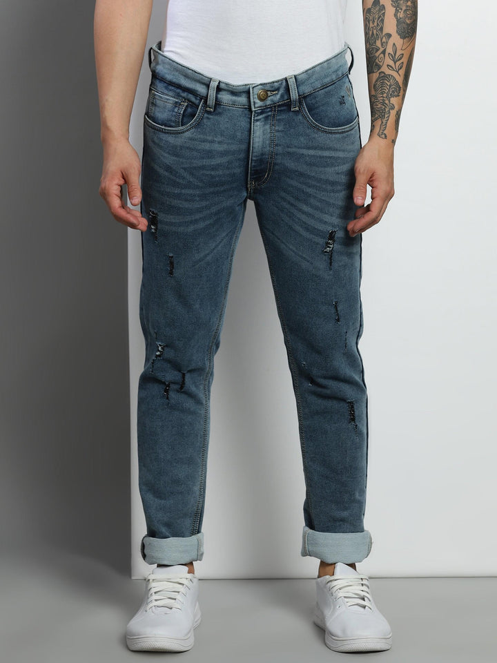 VUDUBlue textured denimSlim Fit