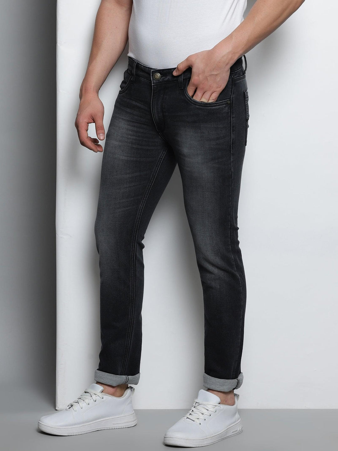 VUDUClassic Dark Grey DenimSlim Fit