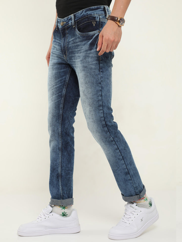 VUDUTie Dye Blue DenimSlim Fit