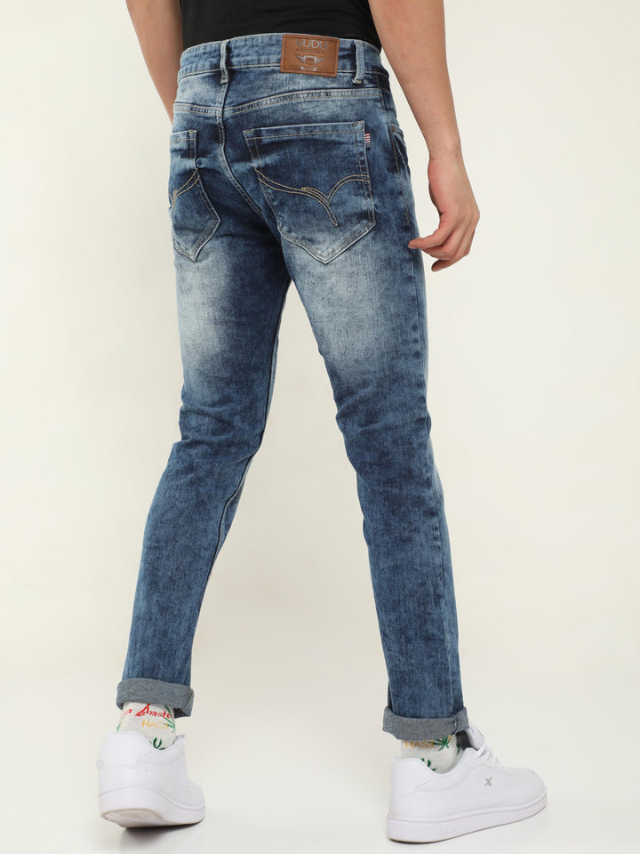 VUDUTie Dye Blue DenimSlim Fit